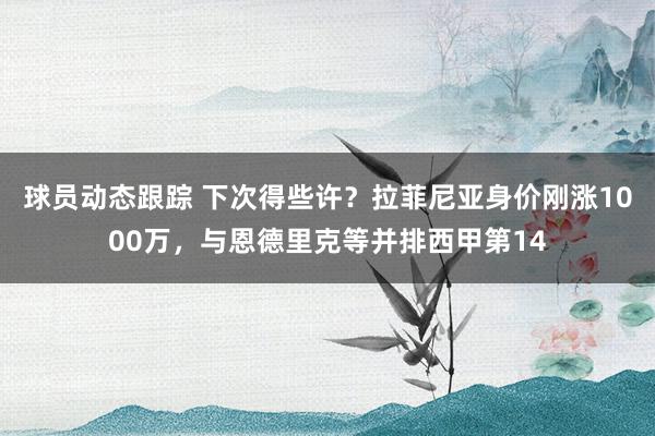 球员动态跟踪 下次得些许？拉菲尼亚身价刚涨1000万，与恩德里克等并排西甲第14