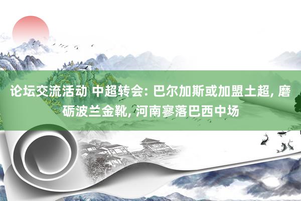 论坛交流活动 中超转会: 巴尔加斯或加盟土超, 磨砺波兰金靴, 河南寥落巴西中场