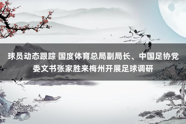 球员动态跟踪 国度体育总局副局长、中国足协党委文书张家胜来梅州开展足球调研