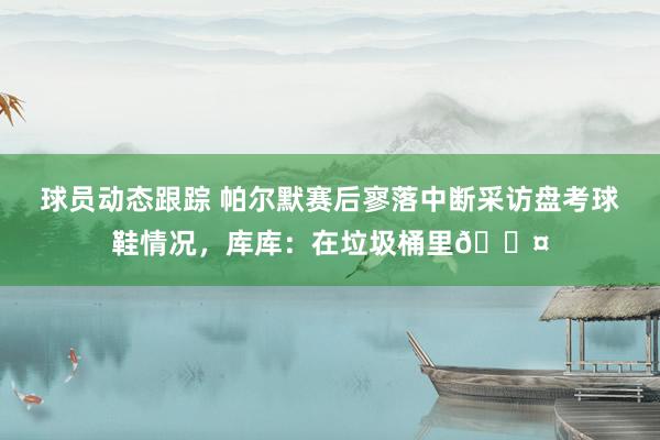 球员动态跟踪 帕尔默赛后寥落中断采访盘考球鞋情况，库库：在垃圾桶里😤