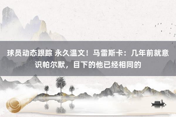 球员动态跟踪 永久温文！马雷斯卡：几年前就意识帕尔默，目下的他已经相同的