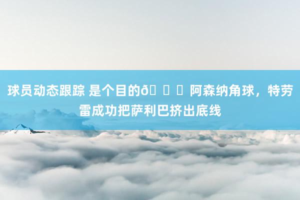 球员动态跟踪 是个目的😂阿森纳角球，特劳雷成功把萨利巴挤出底线