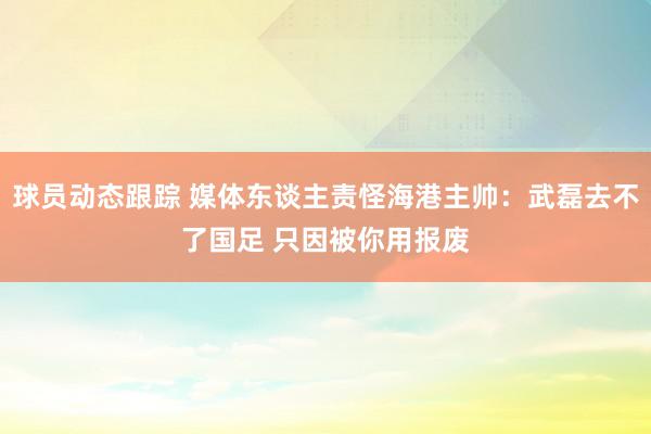 球员动态跟踪 媒体东谈主责怪海港主帅：武磊去不了国足 只因被你用报废